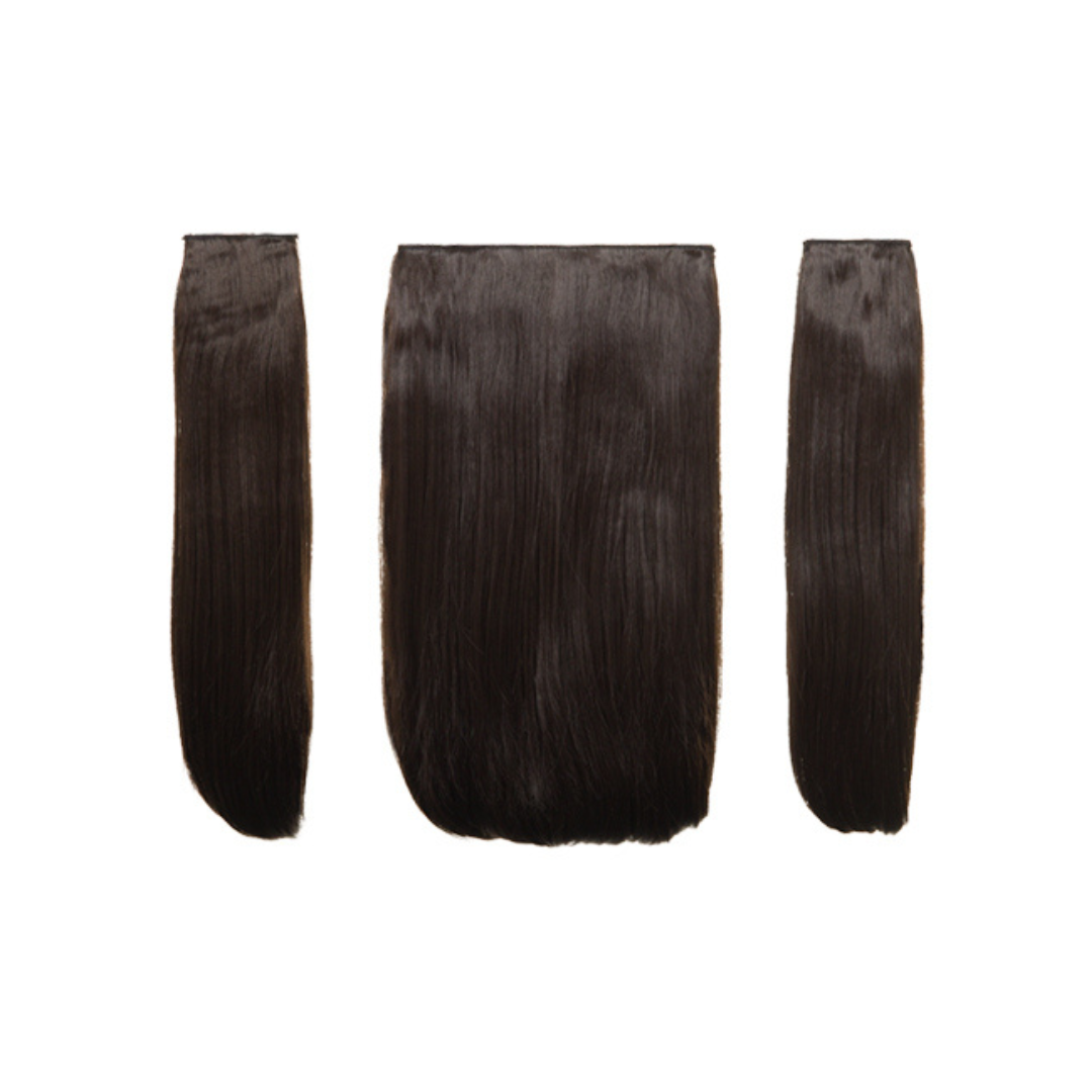 Elle - 18" Three Pieces Straight Clip In Extension Heat Resistance Synthetic Hair