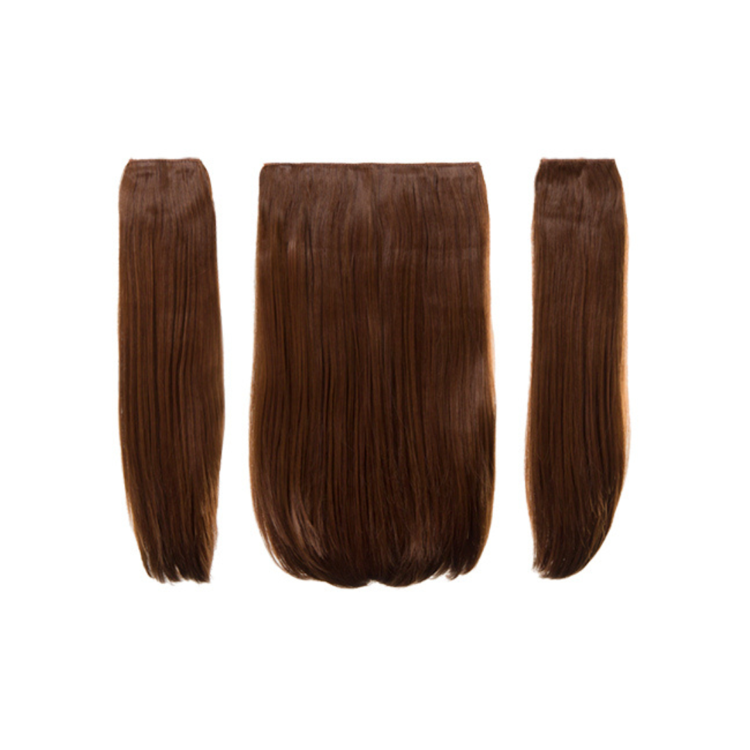 Elle - 18" Three Pieces Straight Clip In Extension Heat Resistance Synthetic Hair