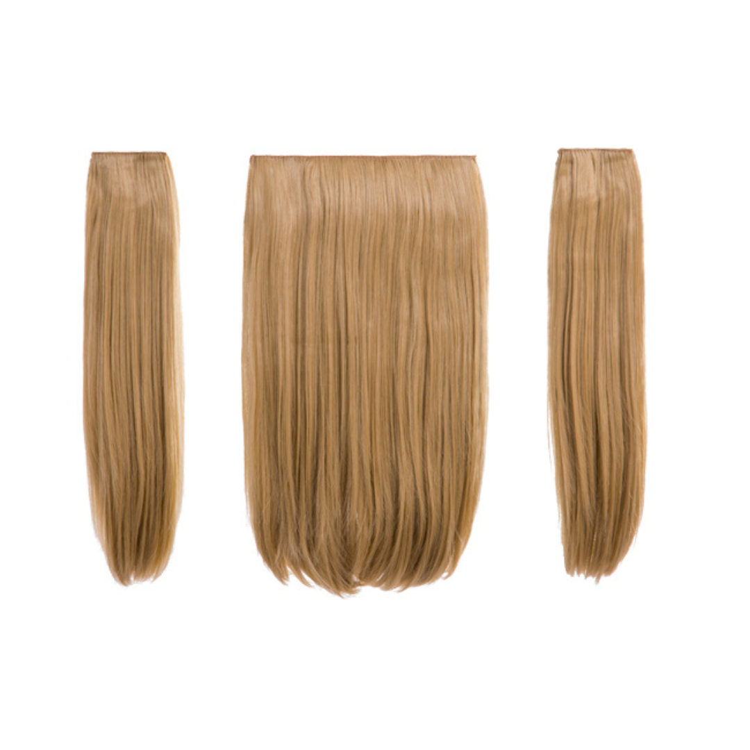 Elle - 18" Three Pieces Straight Clip In Extension Heat Resistance Synthetic Hair