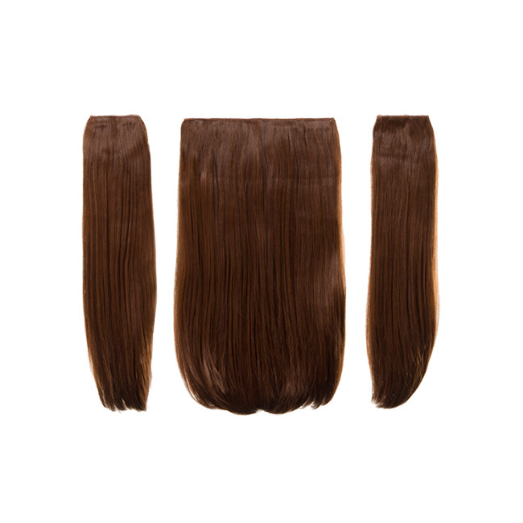 Elle - 18" Three Pieces Straight Clip In Extension Heat Resistance Synthetic Hair