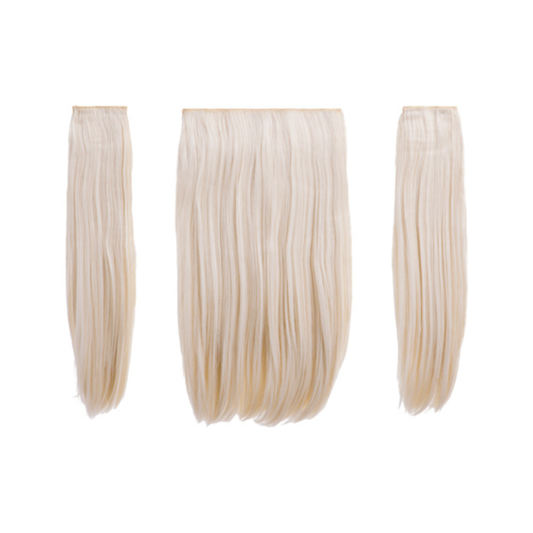 Elle - 18" Three Pieces Straight Clip In Extension Heat Resistance Synthetic Hair