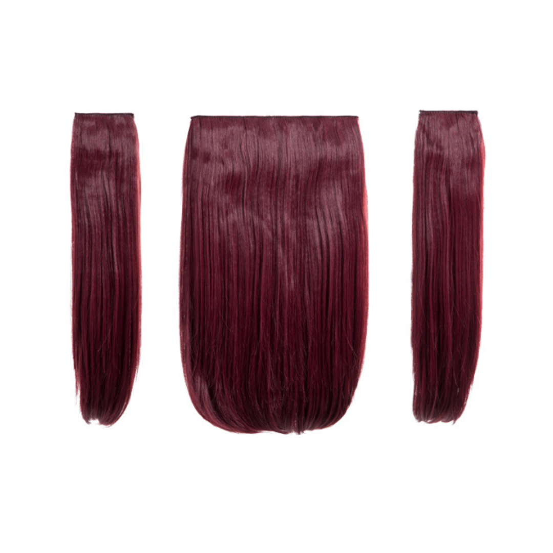Elle - 18" Three Pieces Straight Clip In Extension Heat Resistance Synthetic Hair