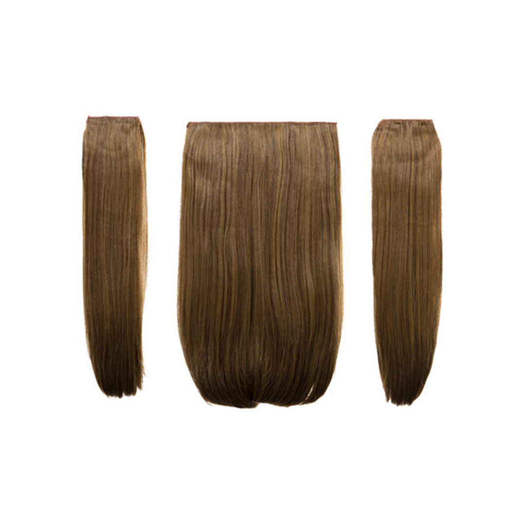 Elle - 18" Three Pieces Straight Clip In Extension Heat Resistance Synthetic Hair