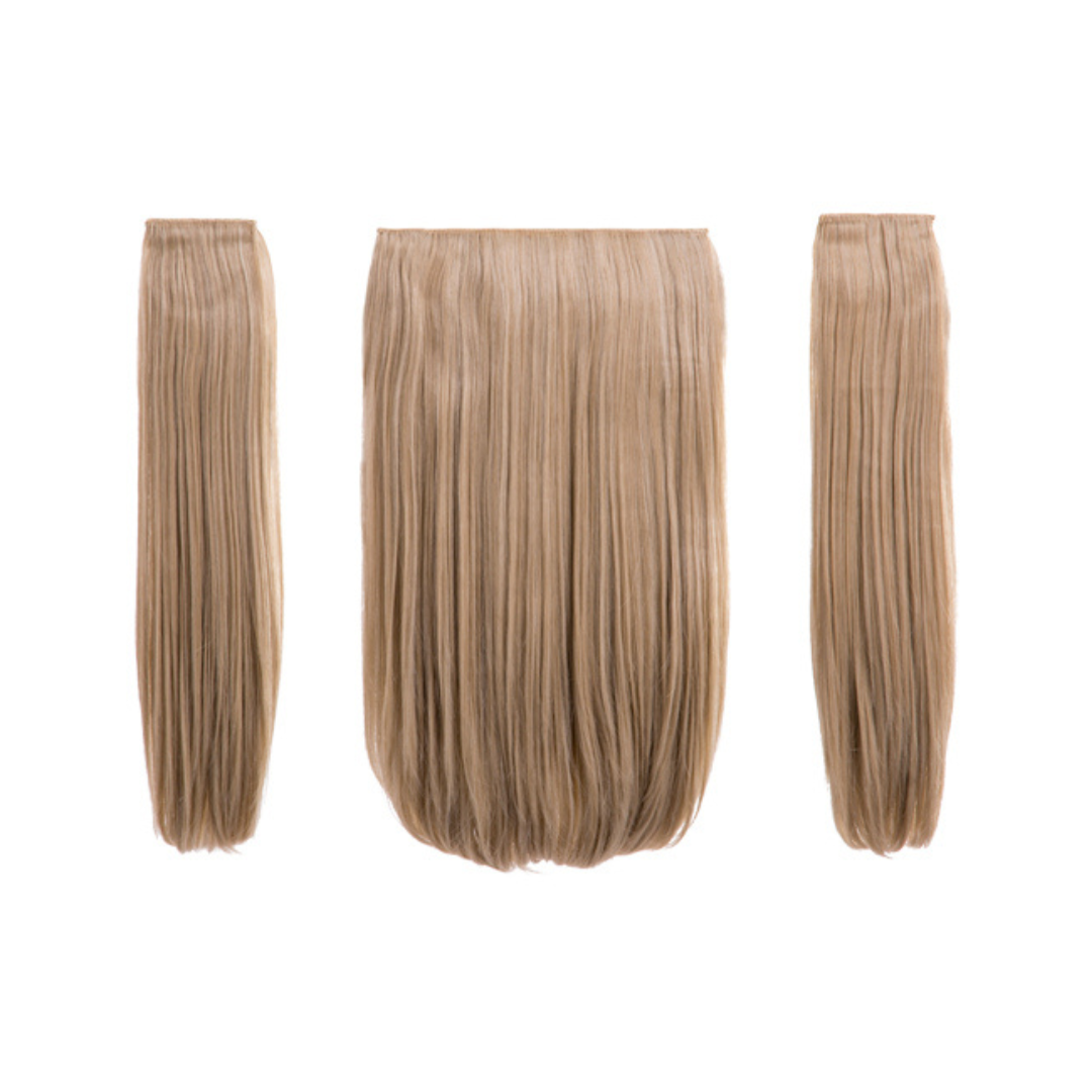 Elle - 18" Three Pieces Straight Clip In Extension Heat Resistance Synthetic Hair