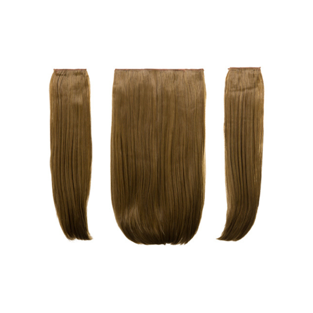 Elle - 18" Three Pieces Straight Clip In Extension Heat Resistance Synthetic Hair