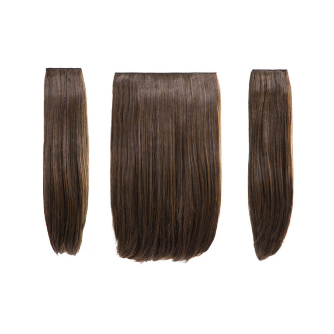 Elle - 18" Three Pieces Straight Clip In Extension Heat Resistance Synthetic Hair