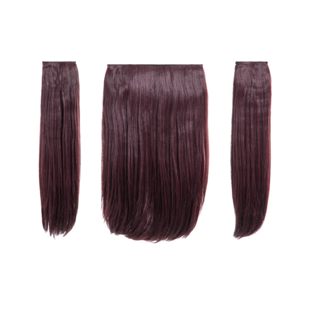 Elle - 18" Three Pieces Straight Clip In Extension Heat Resistance Synthetic Hair