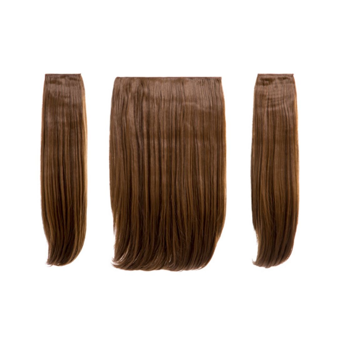 Elle - 18" Three Pieces Straight Clip In Extension Heat Resistance Synthetic Hair