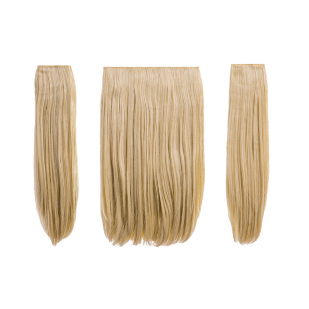 Elle - 18" Three Pieces Straight Clip In Extension Heat Resistance Synthetic Hair