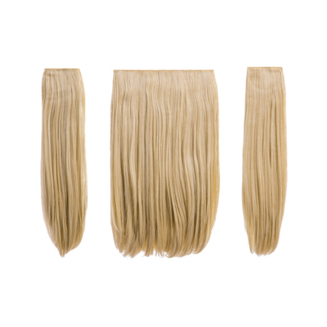Elle - 18" Three Pieces Straight Clip In Extension Heat Resistance Synthetic Hair