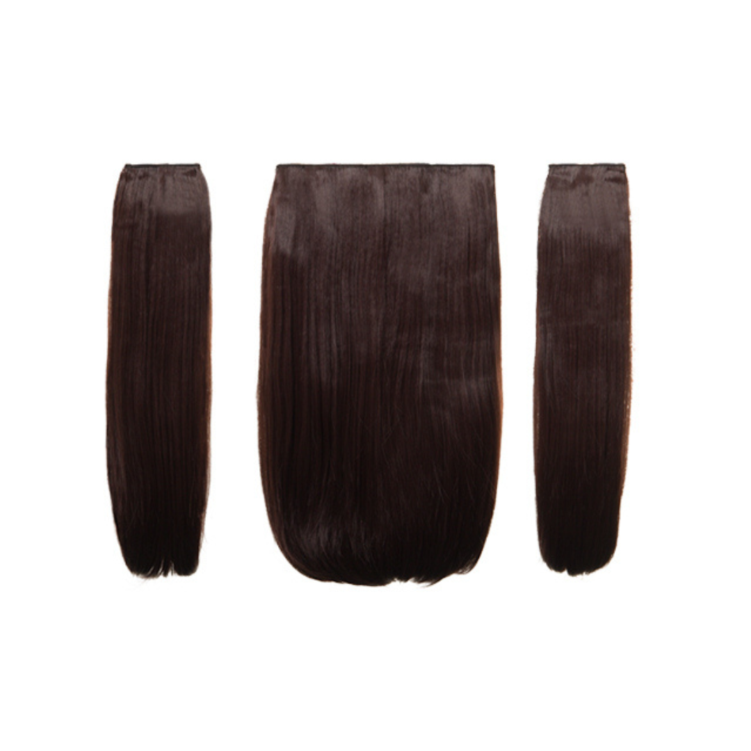 Elle - 18" Three Pieces Straight Clip In Extension Heat Resistance Synthetic Hair