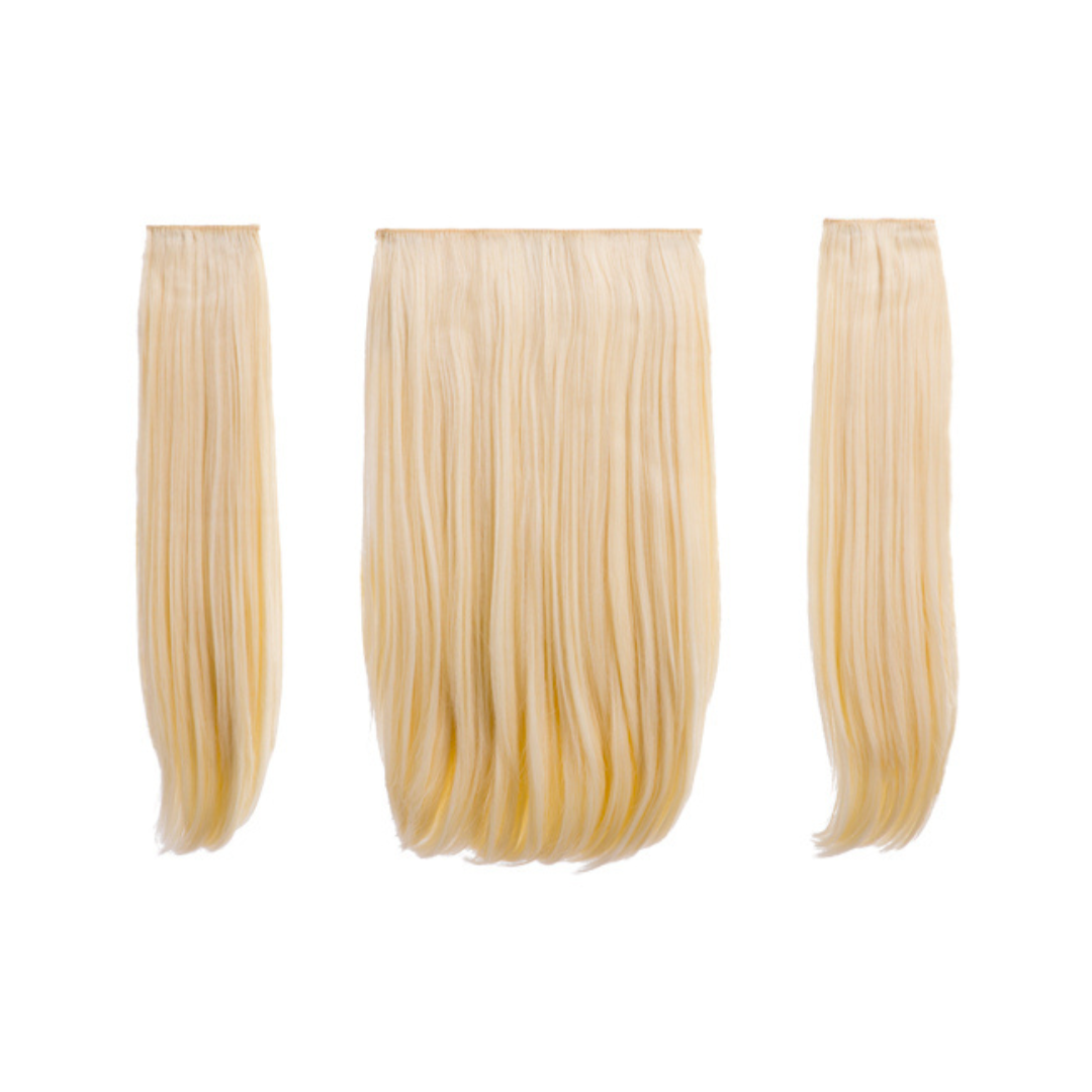 Elle - 18" Three Pieces Straight Clip In Extension Heat Resistance Synthetic Hair