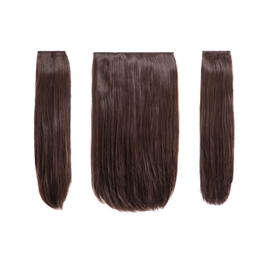 Elle - 18" Three Pieces Straight Clip In Extension Heat Resistance Synthetic Hair