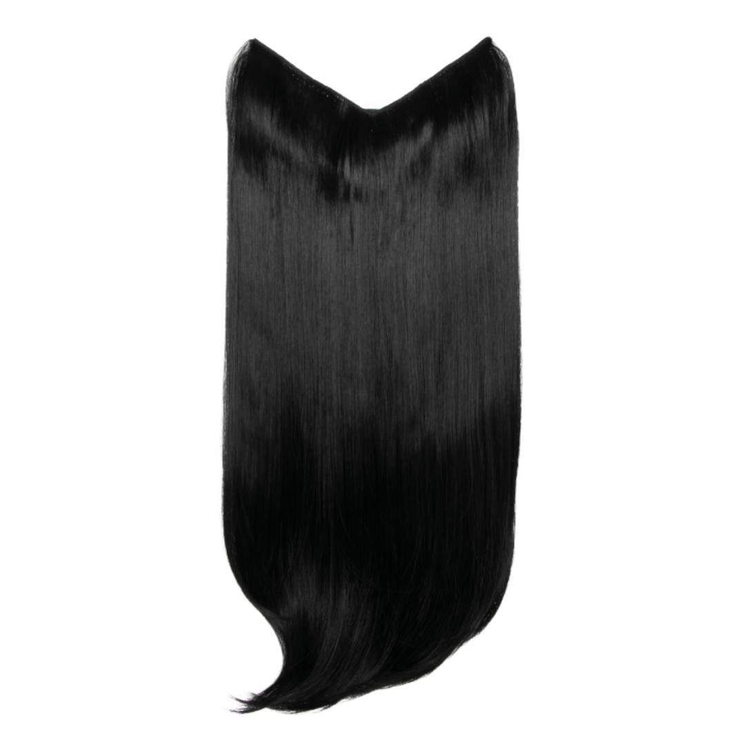 V-Shaped Synthetic Straight 1 Weft 20" Clip-In Hair Extension