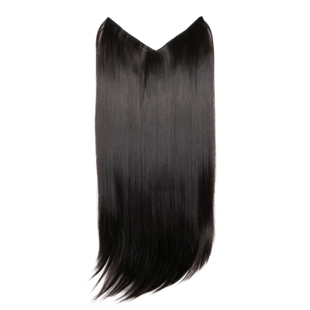 V-Shaped Synthetic Straight 1 Weft 20" Clip-In Hair Extension
